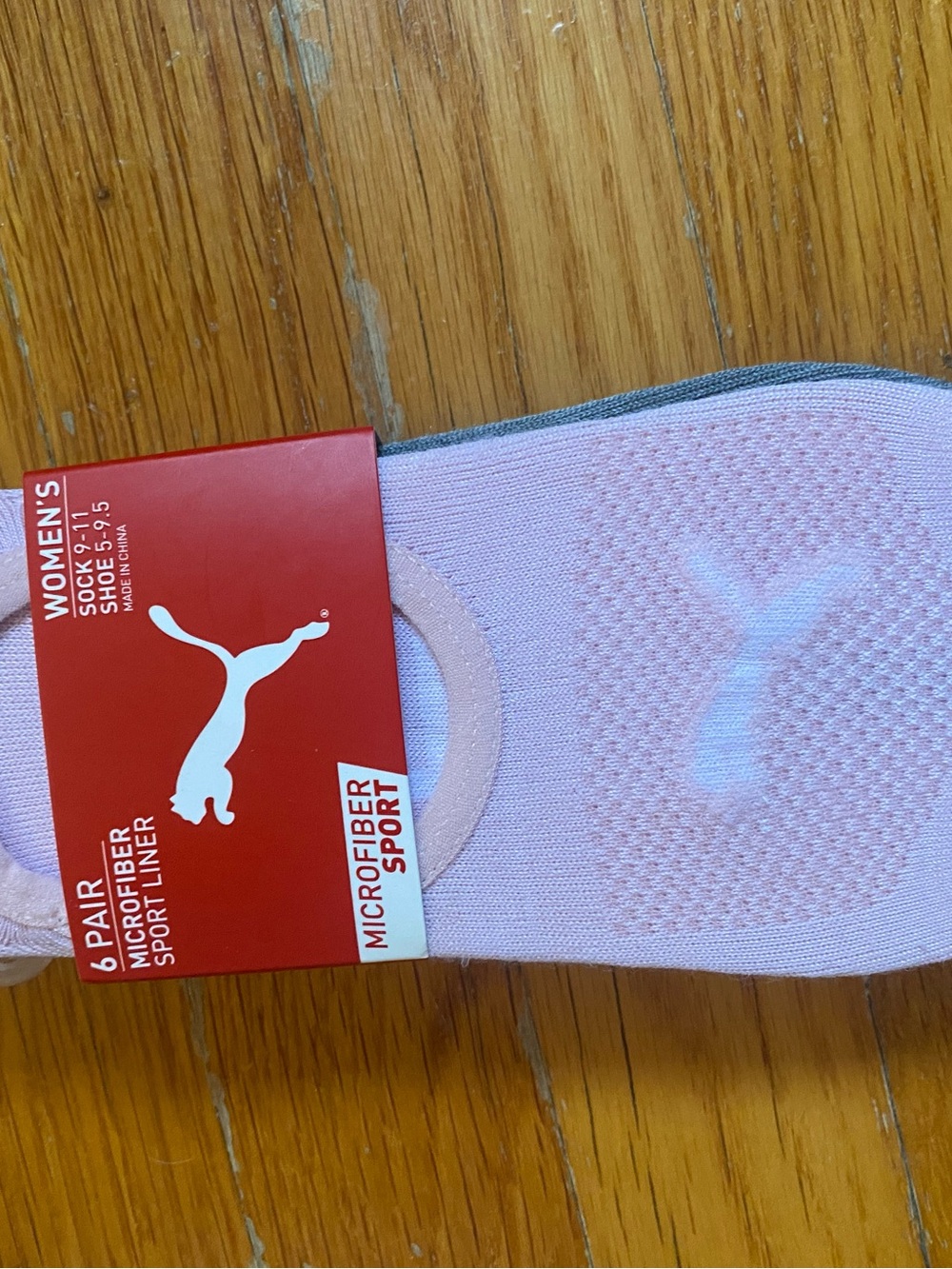 NWT Puma Women’s 6-Pack No-Show Socks- Pink, Gray & Black Mix - Picture 2 of 3